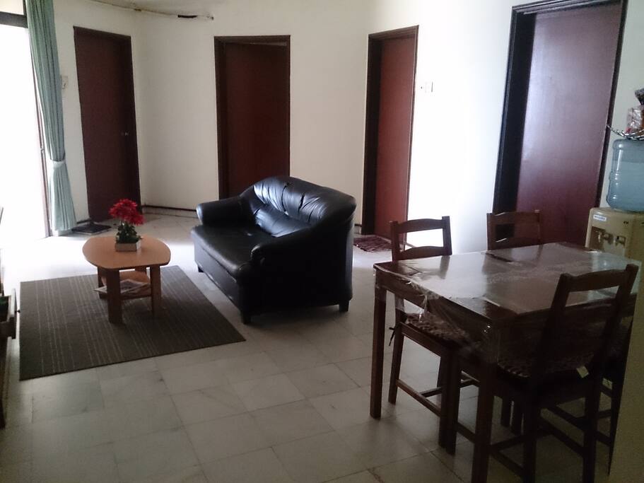 Living area and dining area