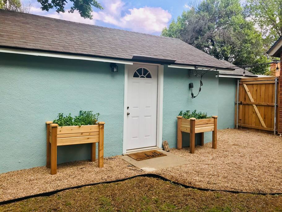 Your private home and shared backyard.
