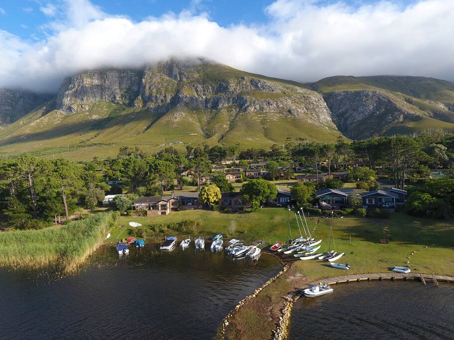 View of the estate on the water's edge