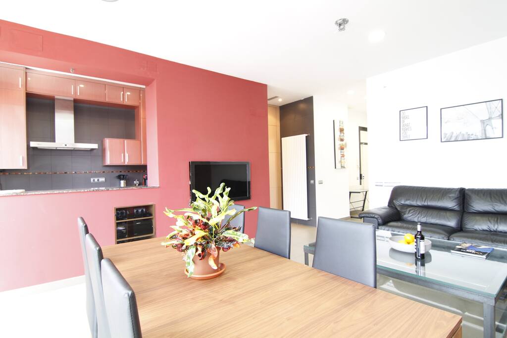 Dining area and open kitchen
