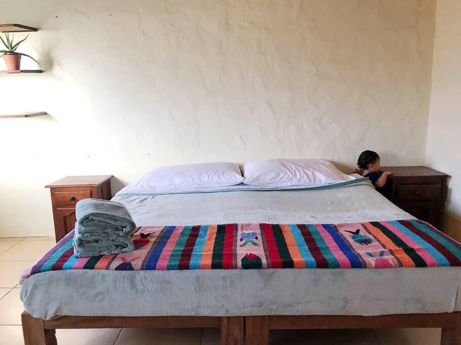 King sized bed (baby not included)
