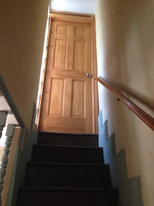 Stairs up to apartment