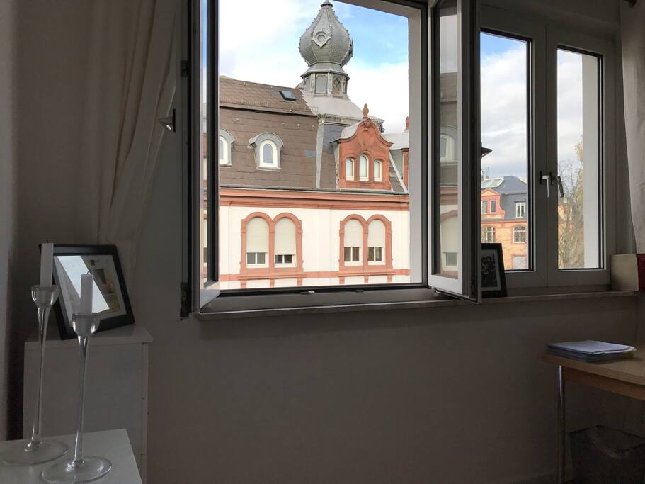 Ausblick aus dem Schlafzimmer