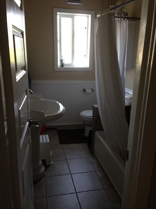 The one bathroom in the house is on the ground floor