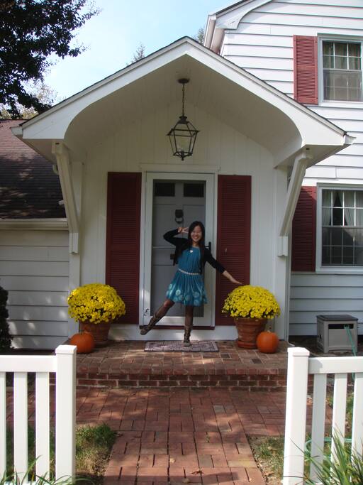 International guest at front door