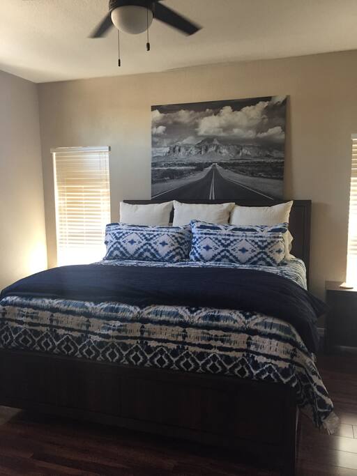 Sleep well on our brand new king size bed in the Master