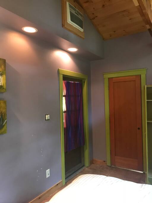 a/c unit with remote above front door