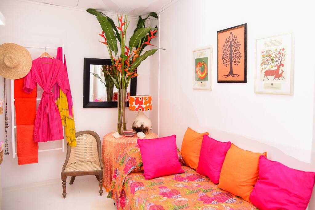 Cozy room with brighter colors!