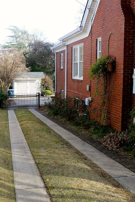 Ample parking space in the driveway, behind the house and along the street