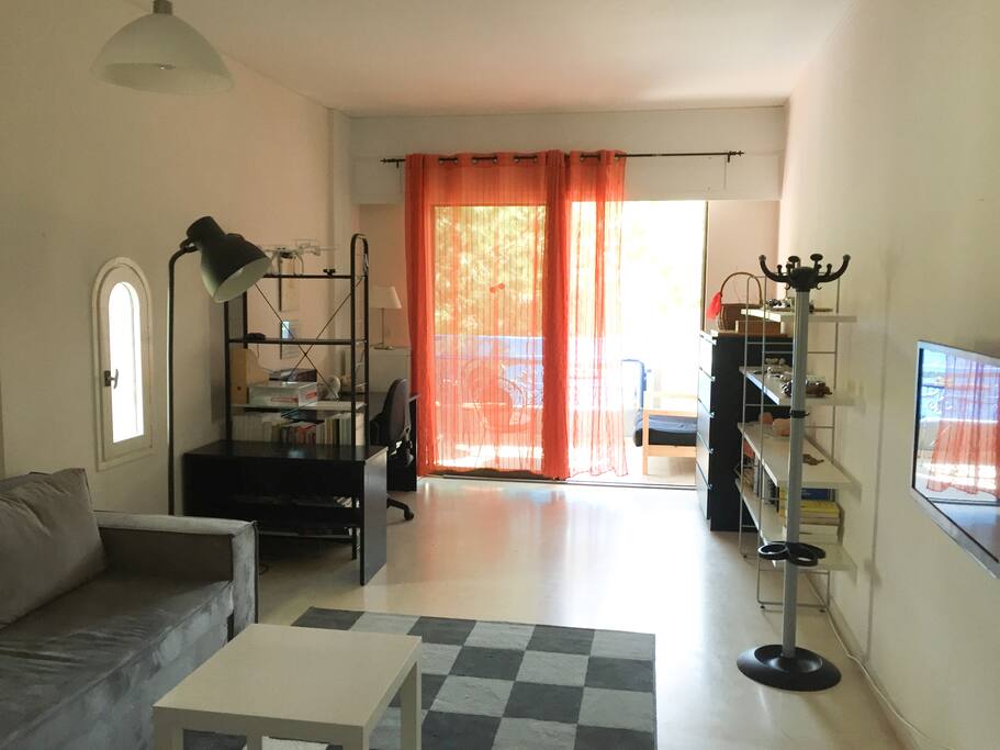 another view of the living room, with the front balcony