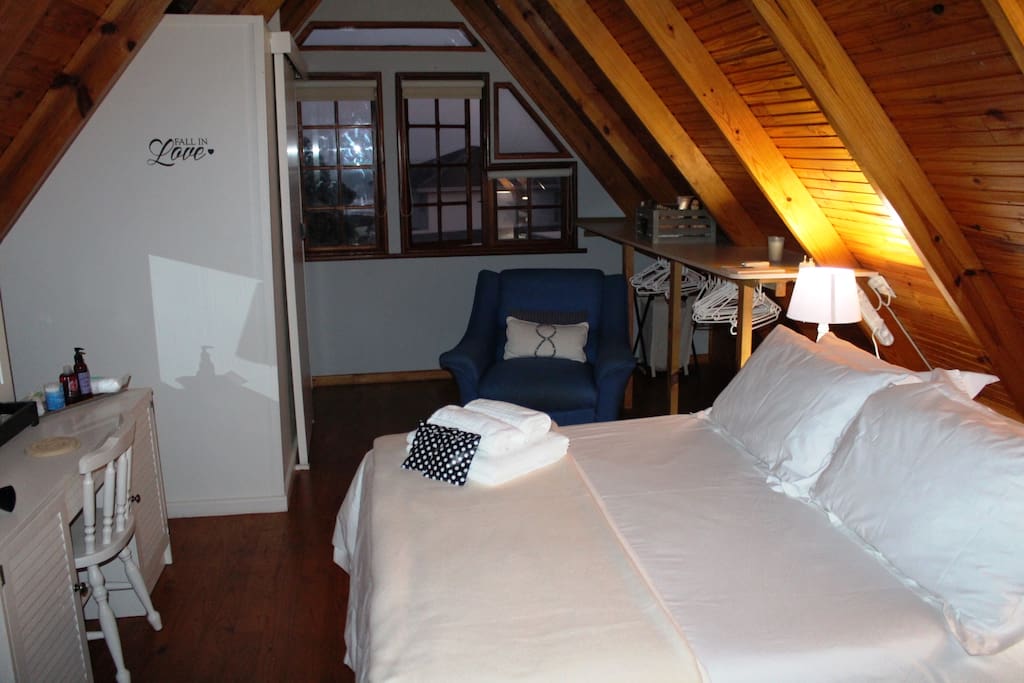 The upstairs bedroom