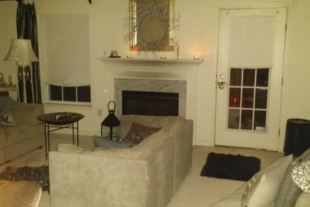 Family room with patio off of back.