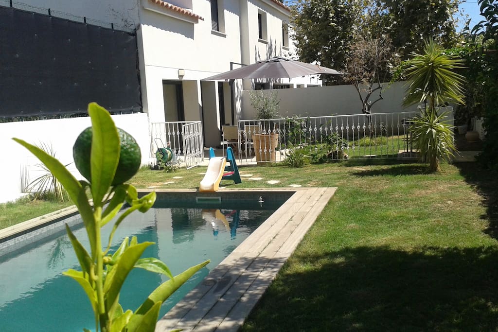 piscine et jardin