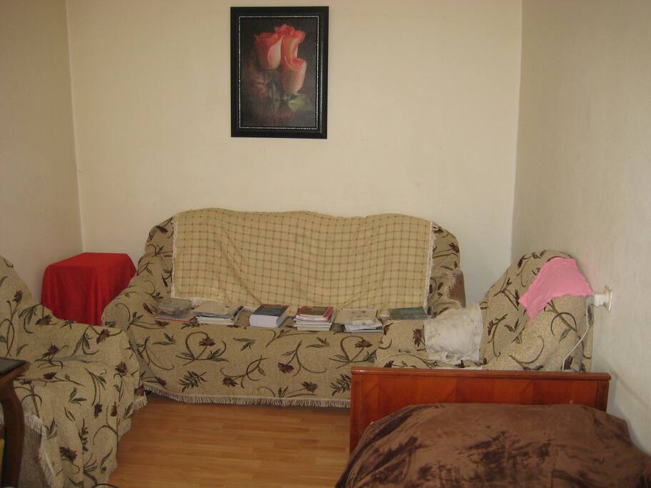 A Soviet style living room.