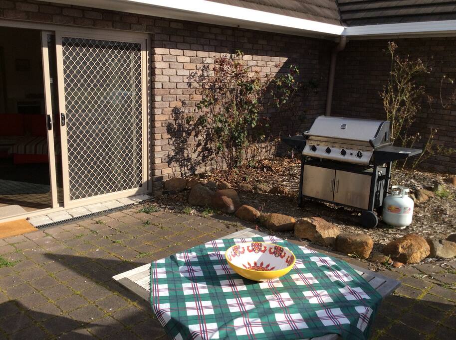Access to outside patio area with BBQ