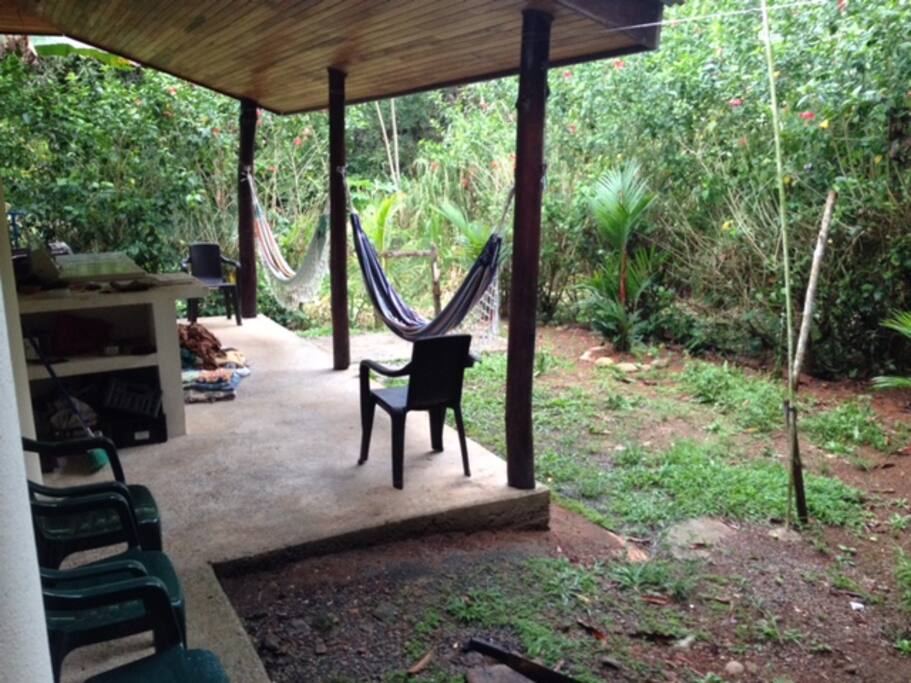 Hammocks on Back Patio Chill Space