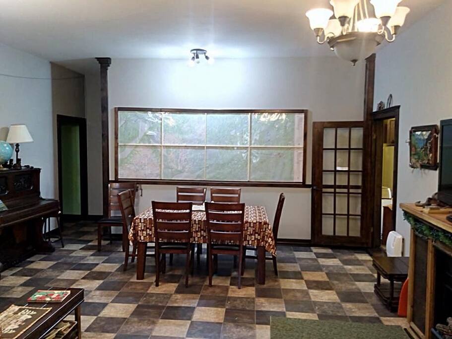 Gathering room, topo map of T'Railway from Gander to Deer Lake