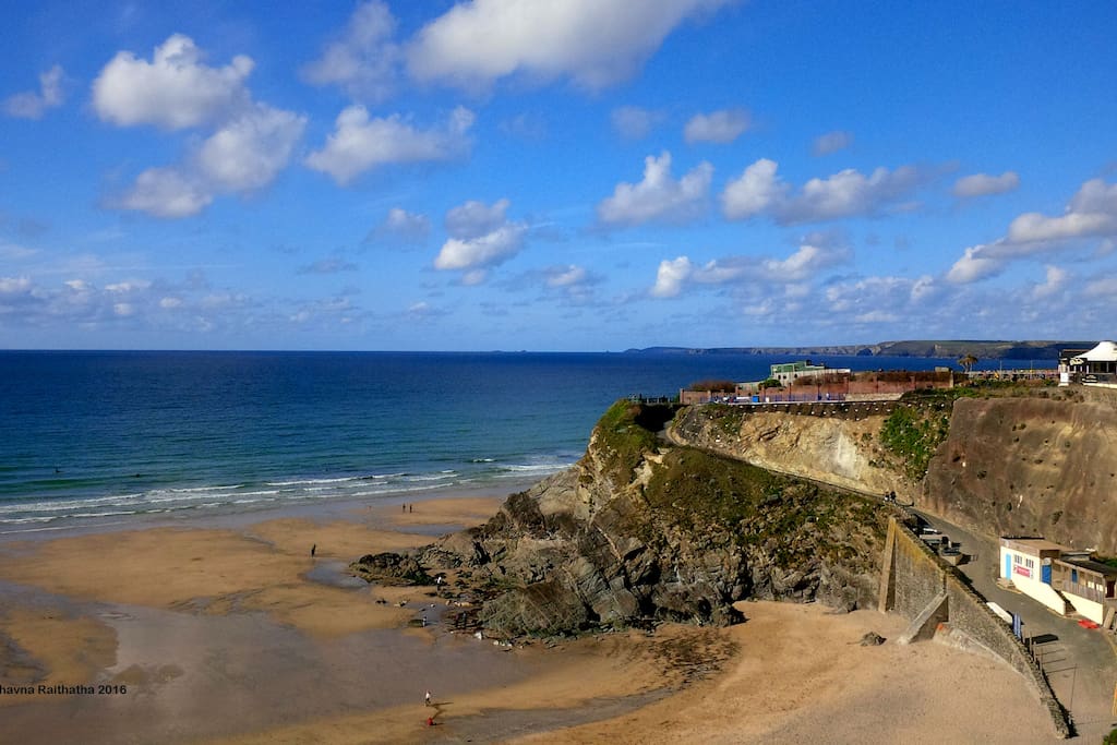 Overlooking Great Western Beach with Padstow in the distance.