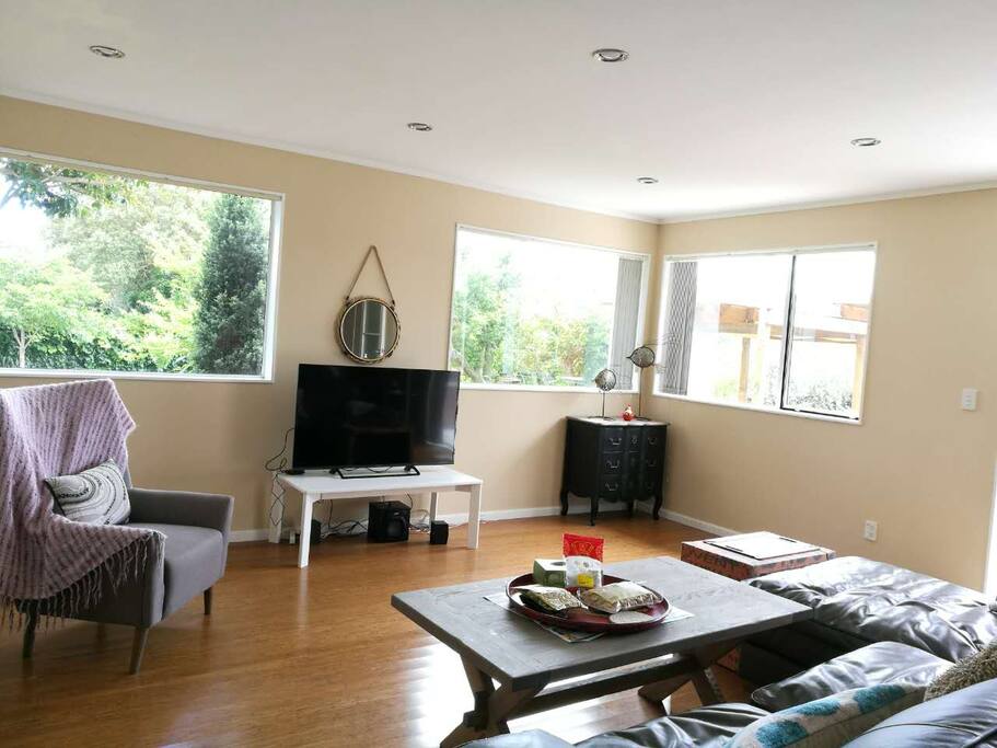Have a rest and watch TV in this shared living room.