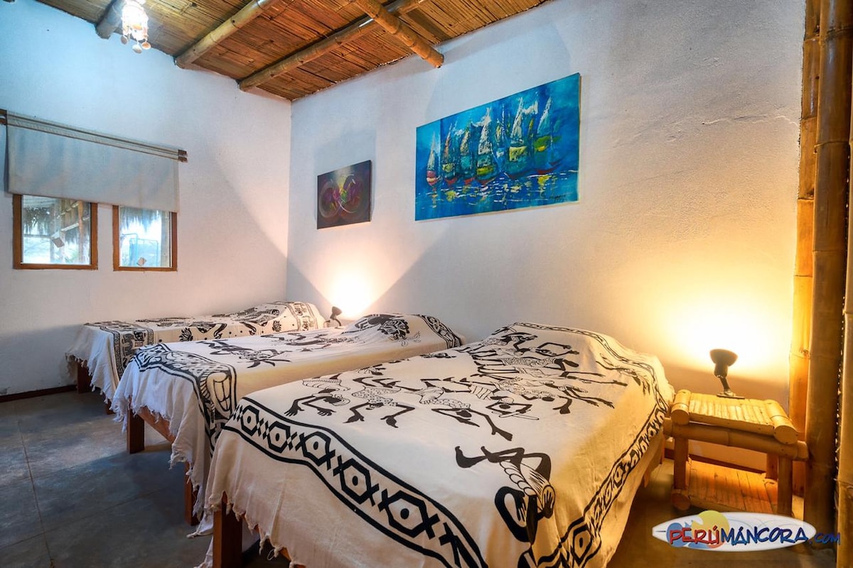 Спалня 4 с 3 легла и баня и тоалетна.