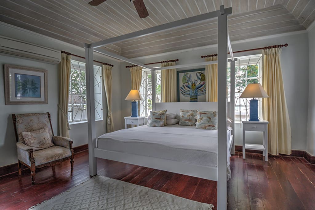 A four poster bed in one of our suites.