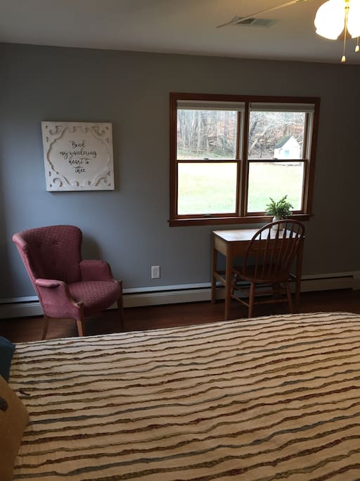 Small workspace located in private room