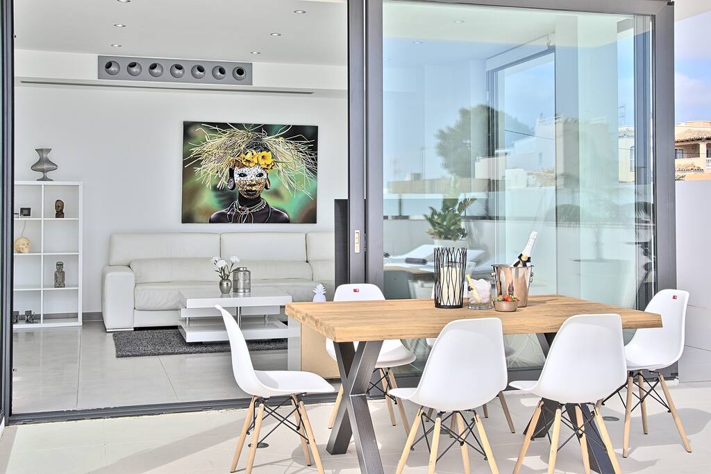 Outside dining area