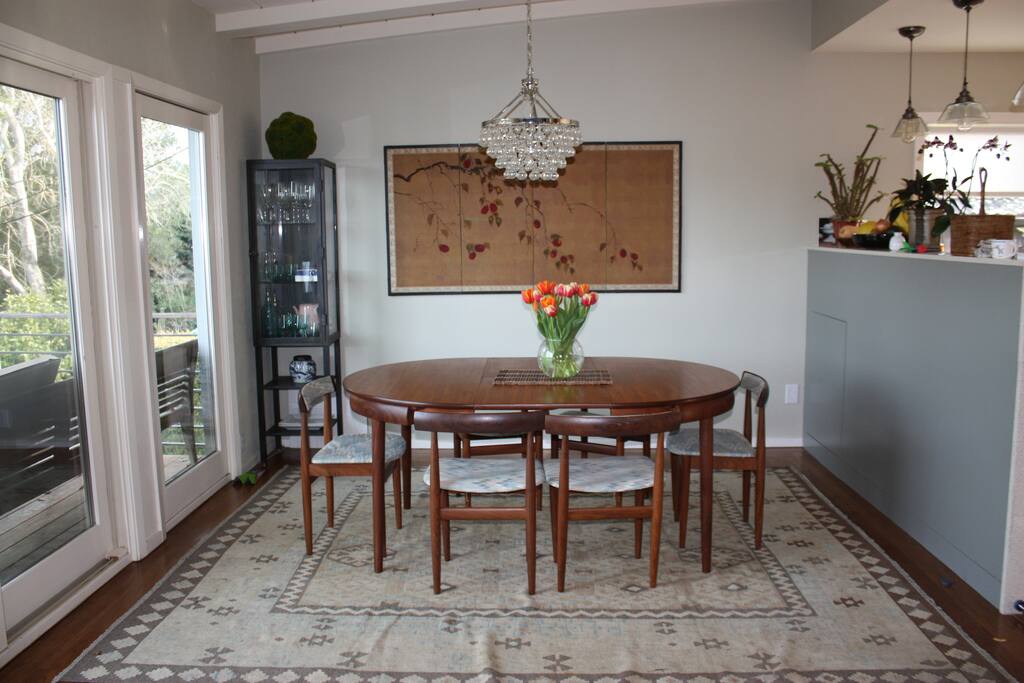 Dining area with canyon views