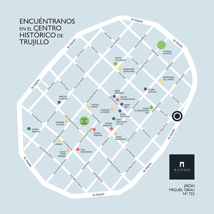 Ubicados a solo 500 mts. de la Plaza de Armas.