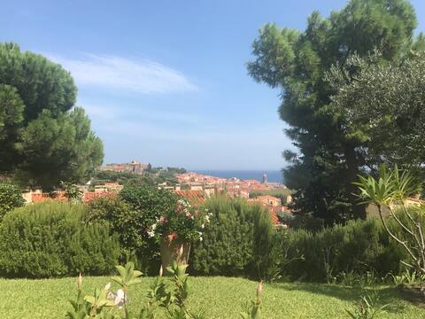 Collioure house, sea view, 7-min walk to village