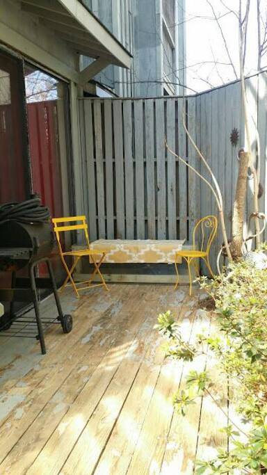 Quiet corner on the patio for you to relax