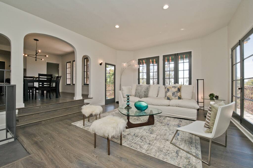 Villa Living Room - view to Villa Dining Room and Villa Kitchen (house has two sets of dining rooms and kitchens)