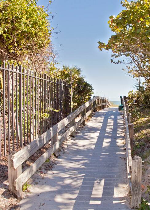 Beach access.