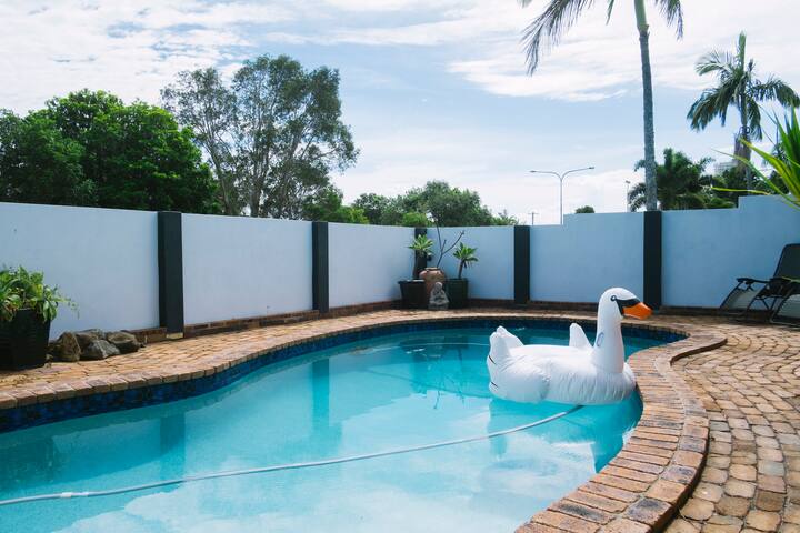 "Out the back and relax"