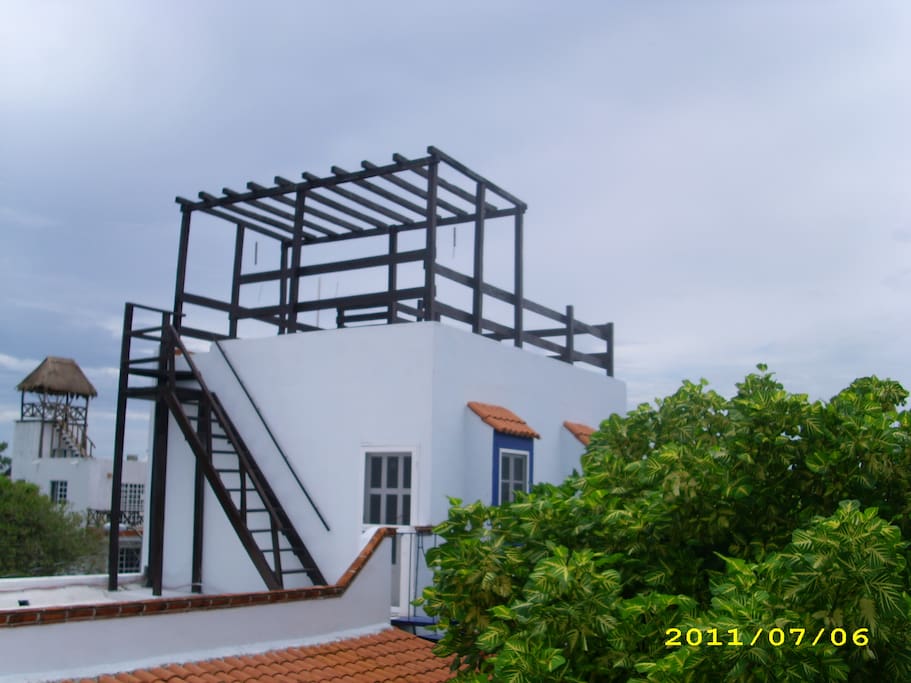 4th story terrace and massage room