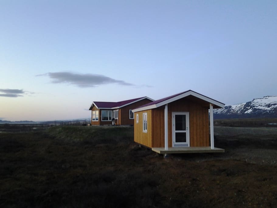 We have three 22 square meter cottages.