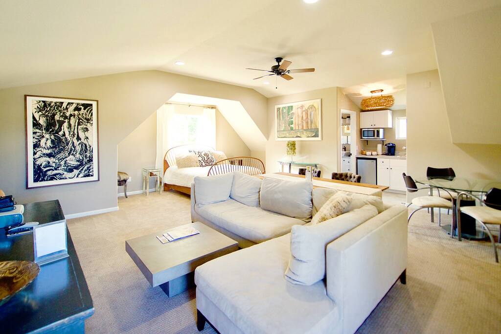 Open Room Concept, possible third sleeping area on couch