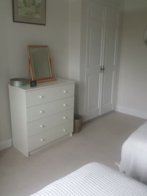 Spacious with wardrobe