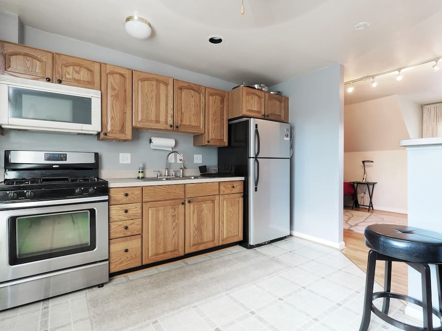 Fully equipped kitchen off the living space
