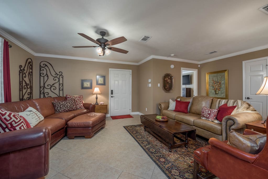 Put your feet up and enjoy an afternoon nap on inviting sofas!