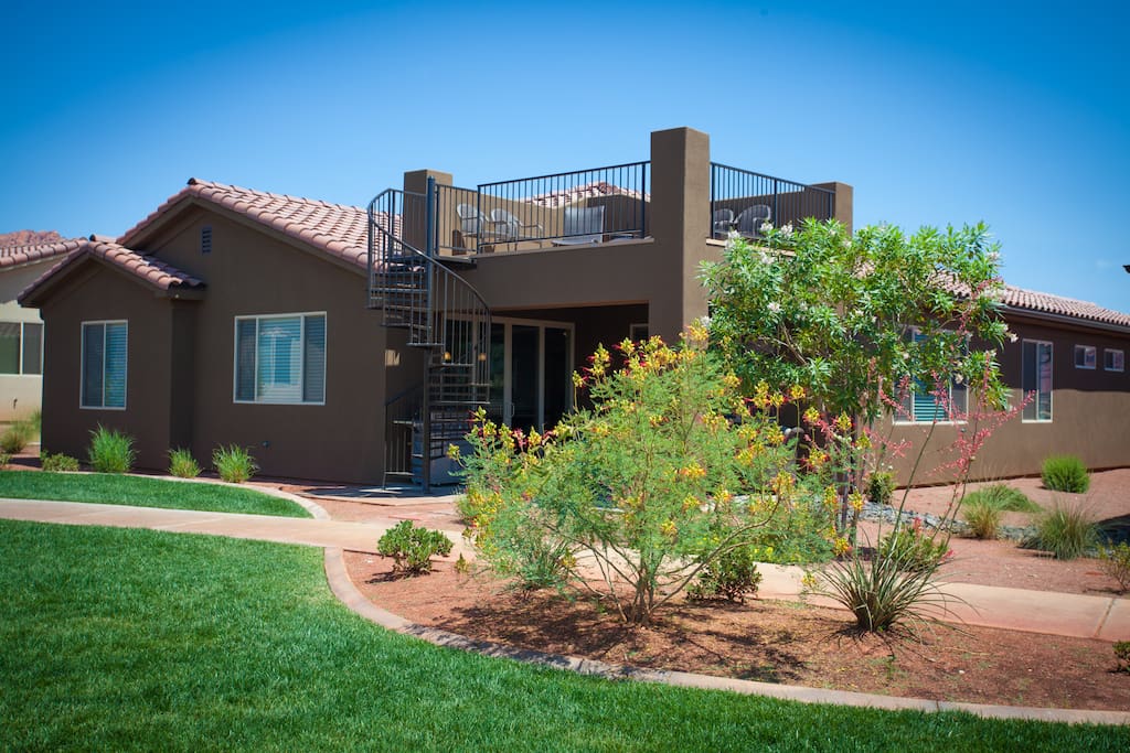 Back of house and rooftop deck