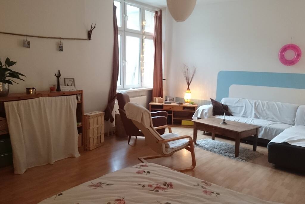 The nice room with afternoon sun.
