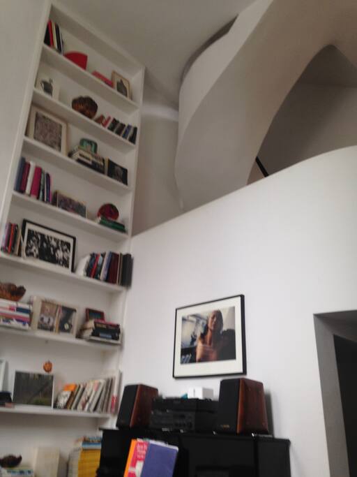 Living Room looking toward central staircase
