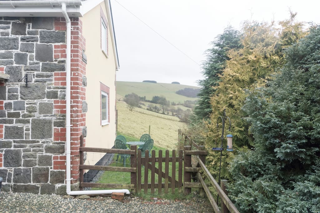 There's an enclosed garden alongside the cottage.