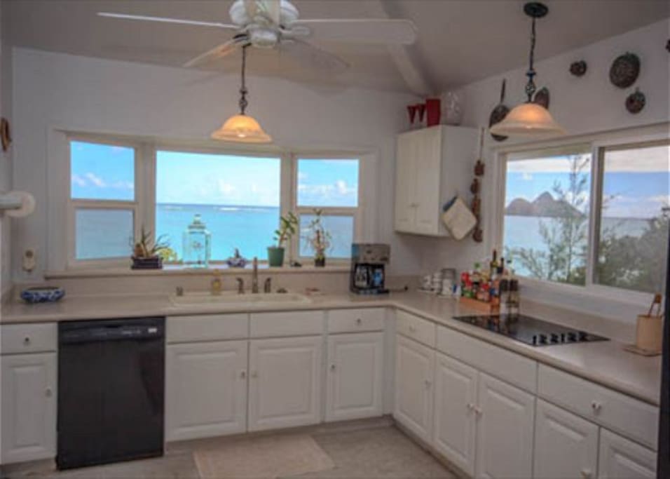 Upstairs Kitchen fully stocked for all your cooking needs.