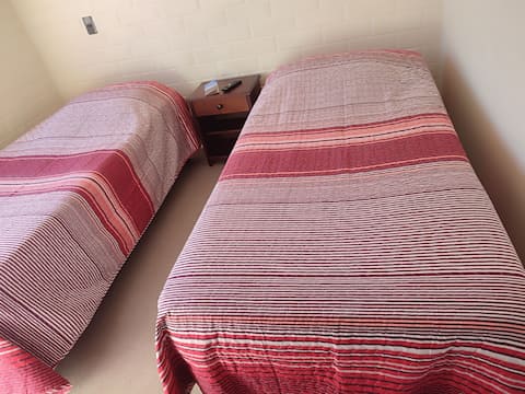 Room and private bathroom, 
1 to 2 people.