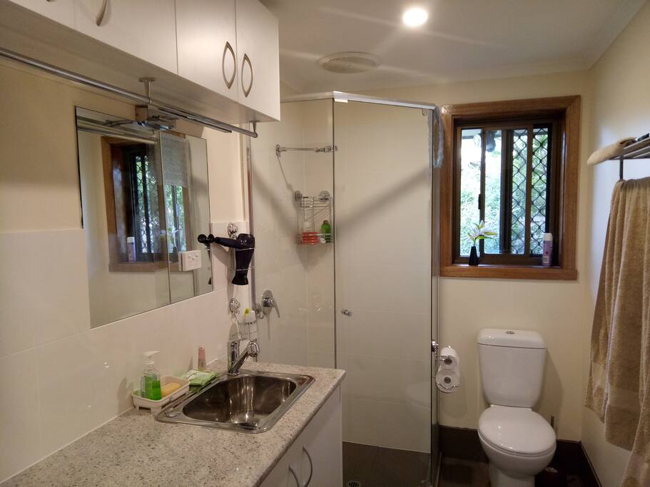 Recently completed brand new guest bathroom, with laundry facility.