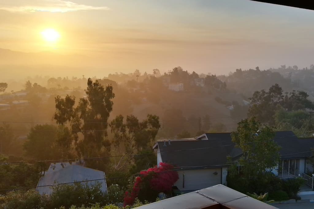 The view in the morning.