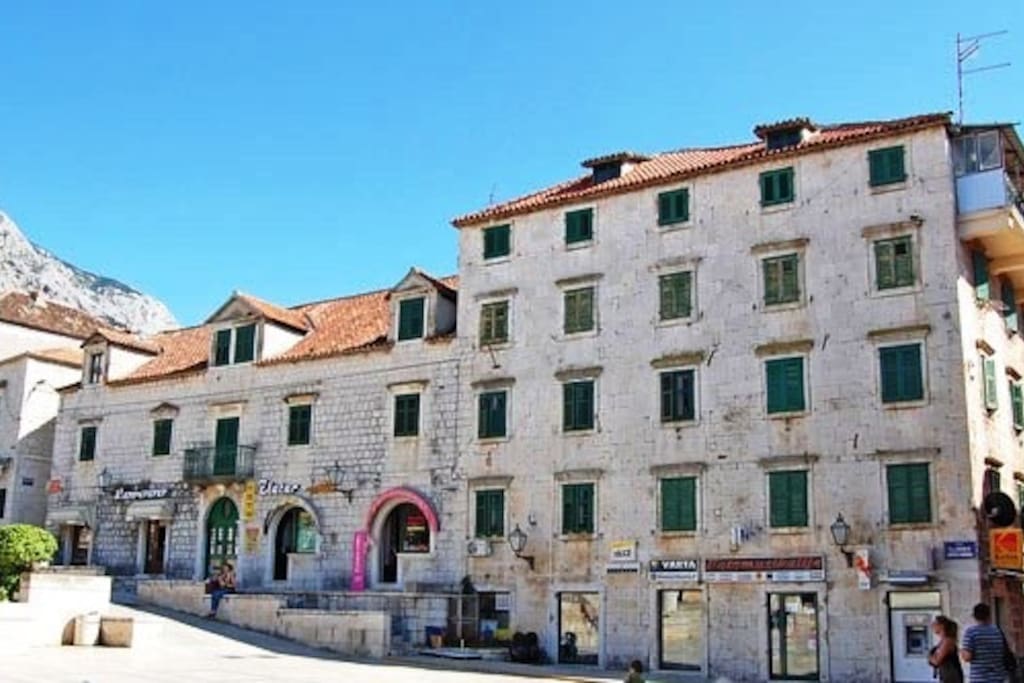 Blick auf Haus