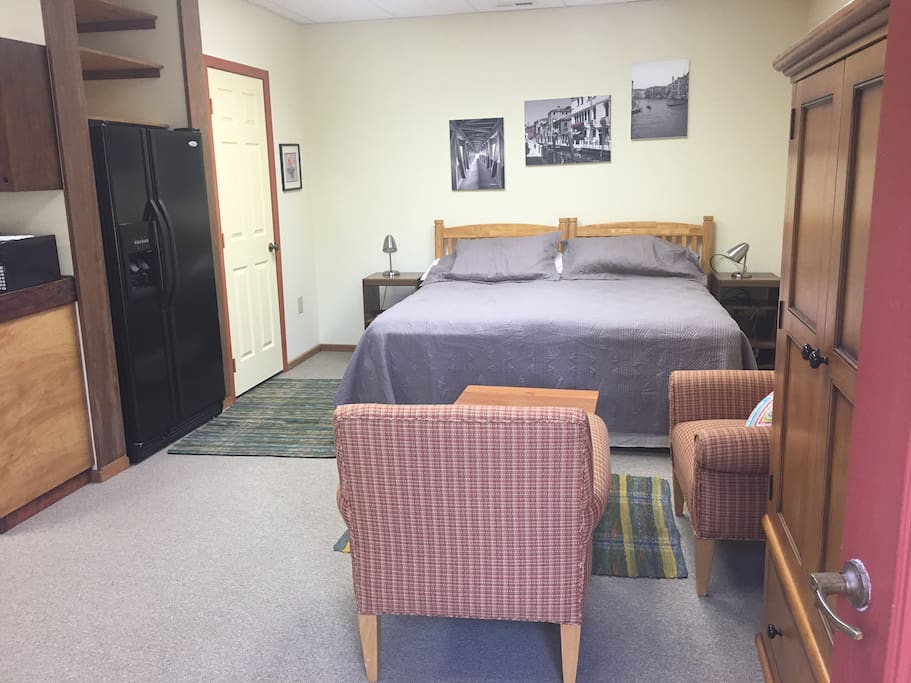 Pillow top king-sized bed